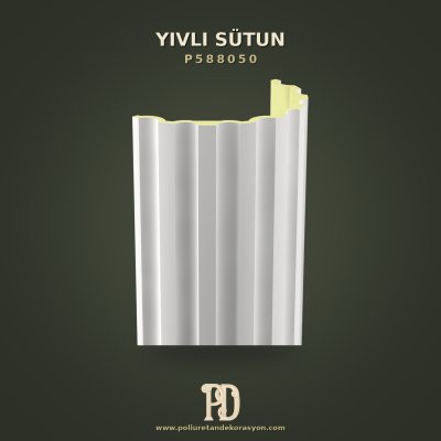 Poliüretan Kanellü Yarım Sütun Gövdesi 40x80x240 cm
