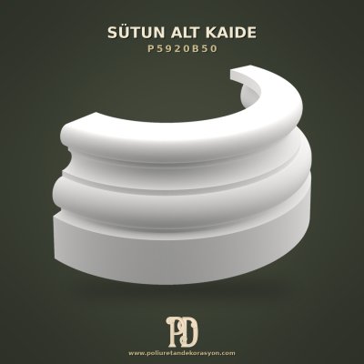 Poliüretan Yarım Sütun Alt Kaidesi 13x26x11 cm