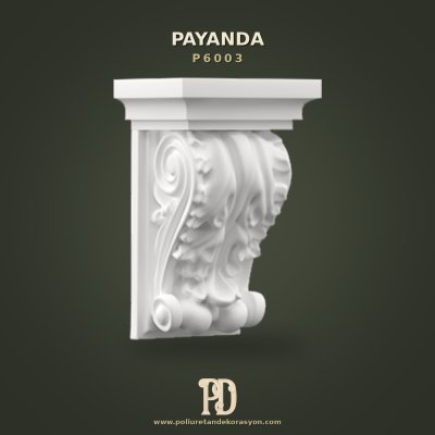 Poliüretan Dekoratif Payanda Klasik Oymalı 8x10x16 cm