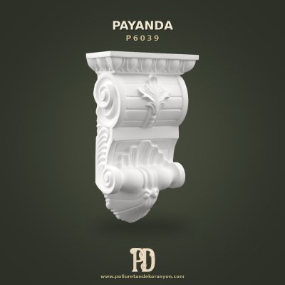Klasik Salyangoz Kıvrımlı Poliüretan Payanda 11x25x40 cm