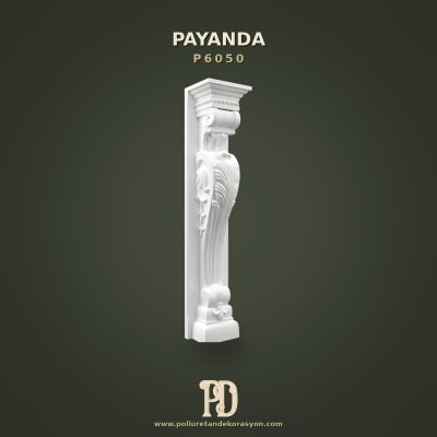 Poliüretan Payanda Klasik Oymalı 19x20x105 cm