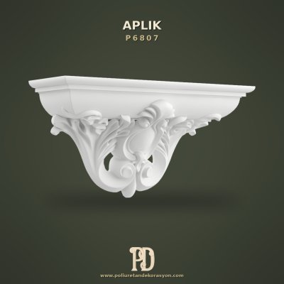 Klasik Kıvrımlı Poliüretan Duvar Apliği 10x34x17 cm