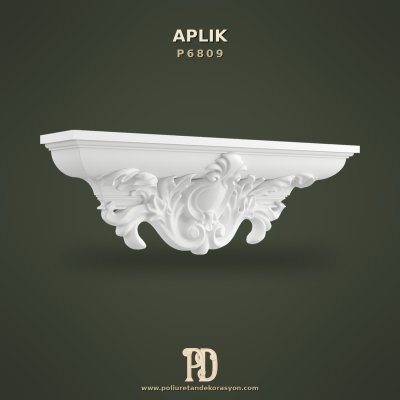 Akant Yaprak Motifli Aplik Konsol 112x506x172 mm