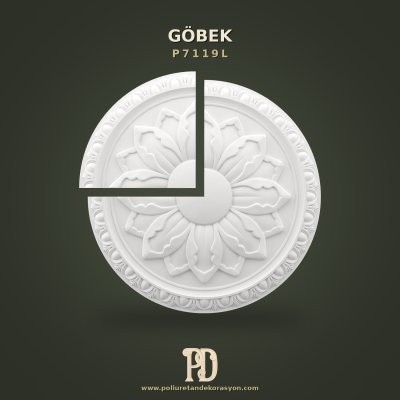 Dairesel Klasik Poliüretan Tavan Göbeği 1356x1356x61 mm