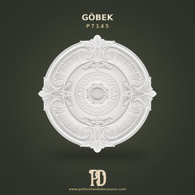 Kabartmalı Poliüretan Tavan Göbeği 100x100x7 cm