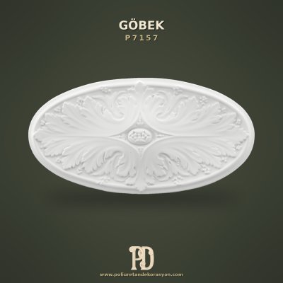 Poliüretan Oval Klasik Motifli Tavan Göbeği 32x63 cm