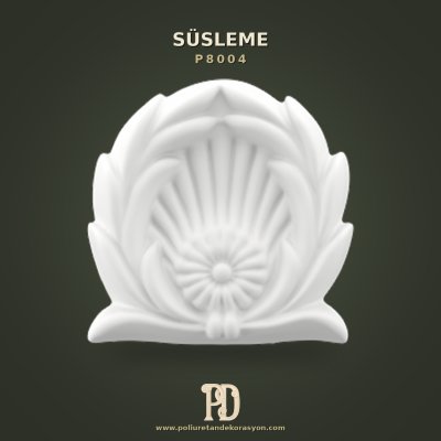 Poliüretan Dekoratif Kabartmalı Köşe Motif Süslemesi 8x8 cm