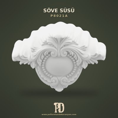 Geniş Hacimli Poliüretan Söve Tacı Süsü 27x65x49 cm