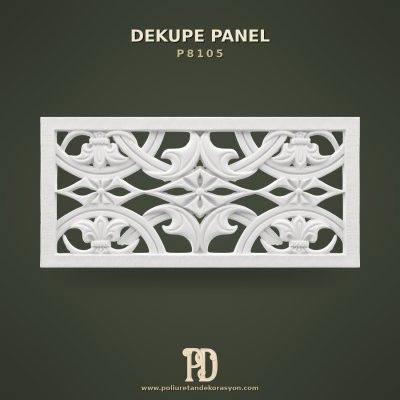 Poliüretan Dekorasyon Dekupe Oyma Motifli Panel 38x80 cm