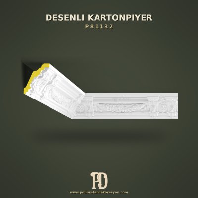 Desenli Klasik Tavan Kartonpiyeri 11x13 cm