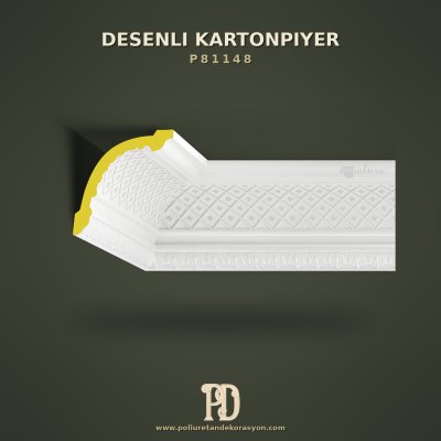Baklava Desenli Kartonpiyer Profil 17x16 cm
