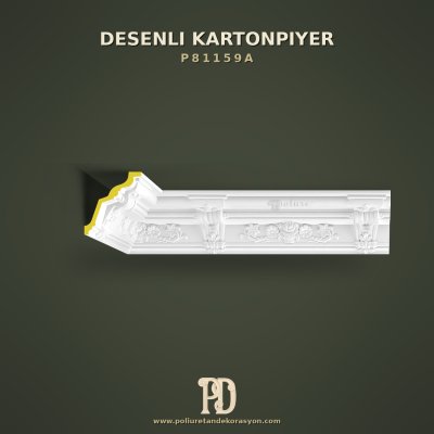Çiçek Motifli Desenli Kartonpiyer 12x13 cm