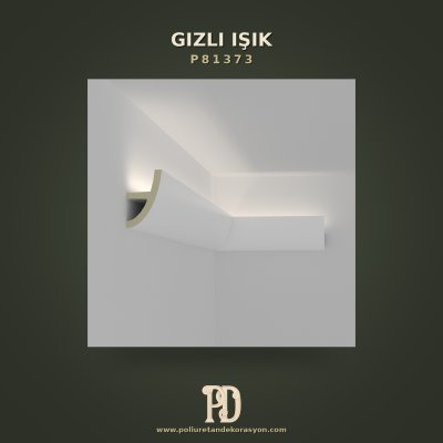 Poliüretan LED Gizli Işık Profili Dairesel Kavisli 5x8 cm