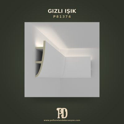 Düz Yüzeyli Poliüretan Gizli Işık Profili 5x18 cm