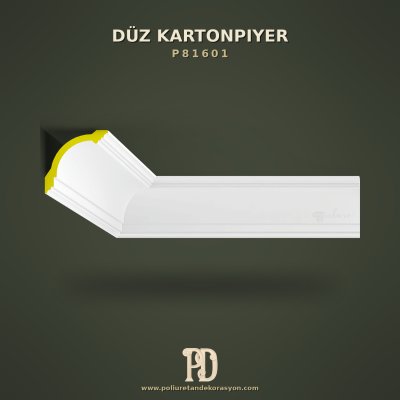 Poliüretan Dekoratif Düz Kartonpiyer Tavan Çıtası 10x10 cm