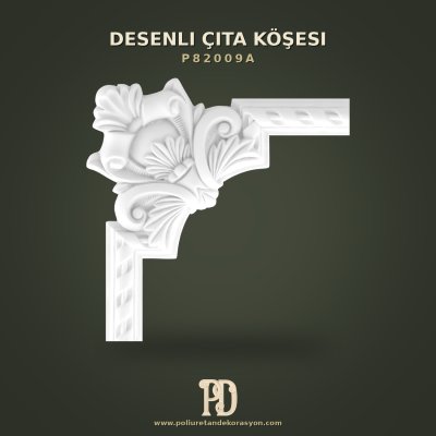 Poliüretan Klasik Desenli Dekoratif Duvar Çıta Köşesi 30x30 cm