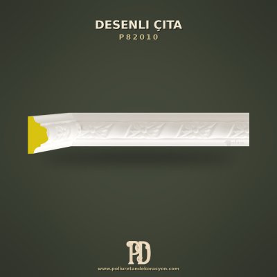 Poliüretan Desenli Duvar Çıtası Simetrik Motifli 24x40 mm