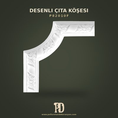 Poliüretan Çıta Köşesi Dekoratif Motifli 190x190 mm