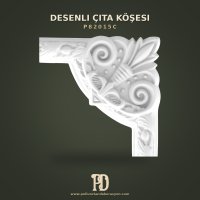 Poliüretan Çıta Köşesi Kabartma Salyangoz Motifli 25x25x3 cm