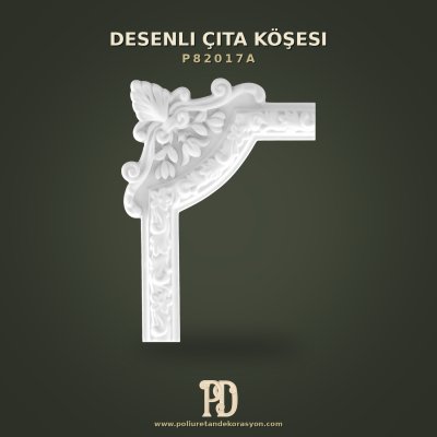 Poliüretan Çıta Köşesi Acanthus Yaprak Motifli 35x26 cm