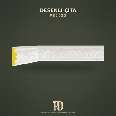Motifli Poliüretan Desenli Duvar Çıtası Profil 6 cm