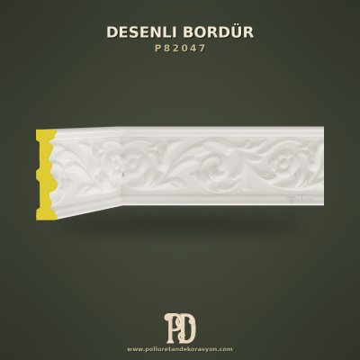 Klasik Desenli Poliüretan Bordür Duvar Çıtası 9 cm