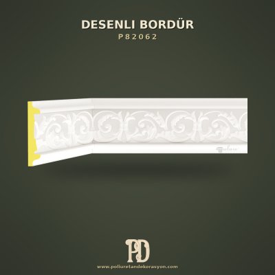 Poliüretan Klasik Kabartmalı Desenli Bordür 2x8 cm
