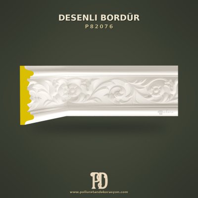 Poliüretan Klasik Motifli Desenli Duvar Bordürü 11 cm