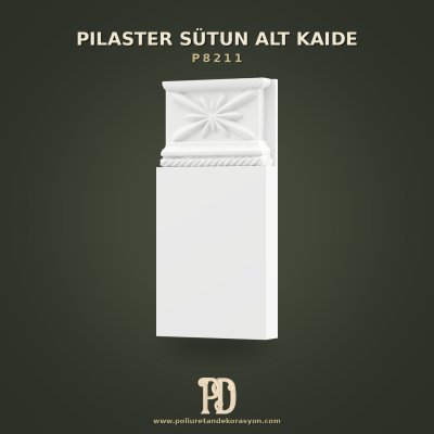 Poliüretan Pilaster Sütun Alt Kaidesi Yıldız Motifli 3x11x23 cm