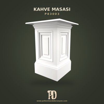 Klasik Kahve Masası Ayağı Sütun Pedestal 60x60 cm