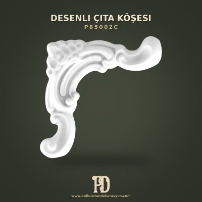 Dekoratif Klasik Motifli Poliüretan Duvar Çıta Köşesi 16x16 cm