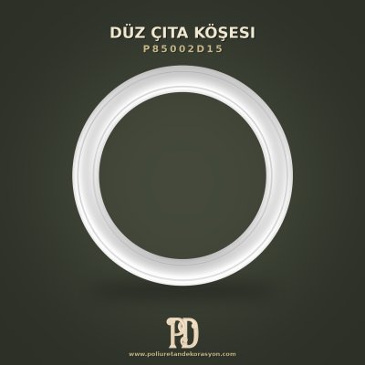 Poliüretan Düz Çıta Köşesi Halka Formlu 20x20 cm