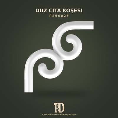 Poliüretan Çıta Köşesi Çift Helezonik Motifli 20x20 cm