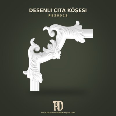 Poliüretan Çıta Köşesi Oyma Detaylı 18x18 cm