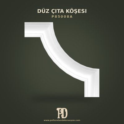Düz Duvar Çıta Köşesi Keskin Hatlı Poliüretan 20x20 cm