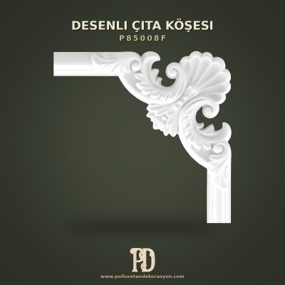 Poliüretan Dekoratif Klasik Motifli Çıta Köşesi 31x31 cm