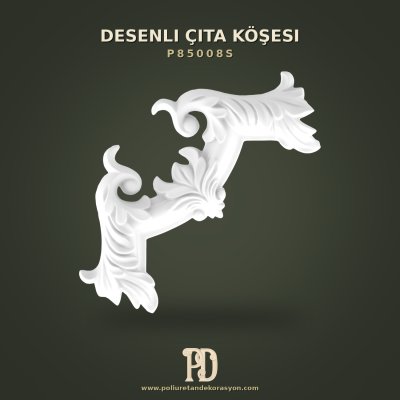 Poliüretan Klasik Desenli Duvar Çıta Köşesi 27x27 cm