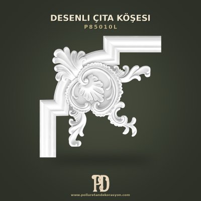 Klasik Motifli Poliüretan Çıta Köşesi 34x34 cm