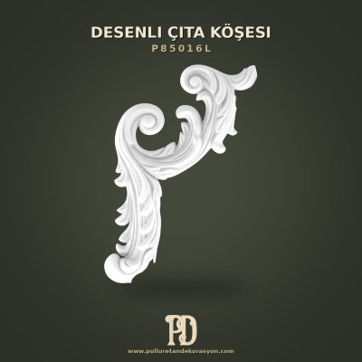 Poliüretan Akant Yapraklı Çıta Köşesi 51x30x4 cm Motifli Profil