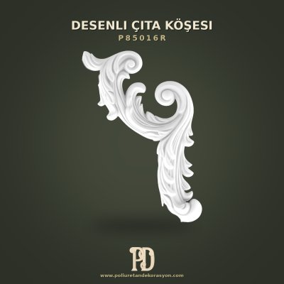 Poliüretan Oymalı Klasik Çıta Köşesi 51x30 cm Derin Rölyef