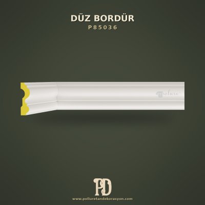 Poliüretan Düz Bordür Profil 8 cm Duvar Çıtası