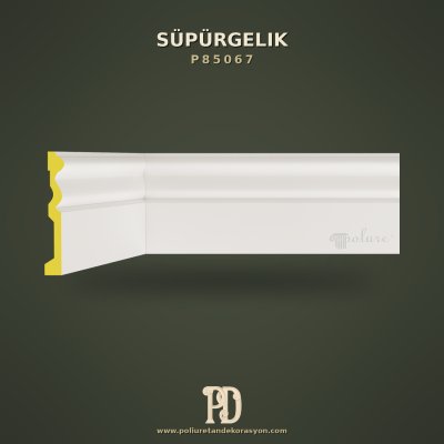 Poliüretan Düz Süpürgelik 15 cm Zemin Çıtası