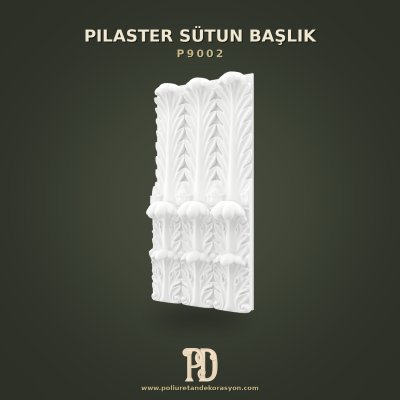 Dekoratif Akant Motifli Poliüretan Pilaster Sütun 16x46x96 cm