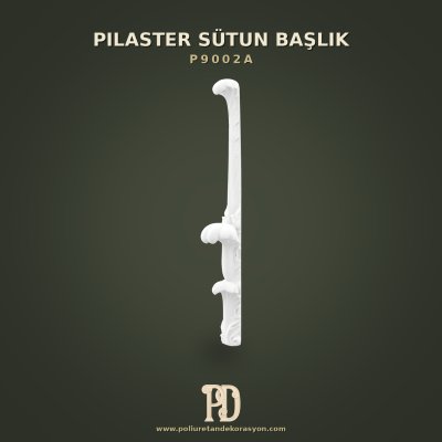 Poliüretan Pilaster Sütun Başlığı Klasik Motifli 15x14 cm