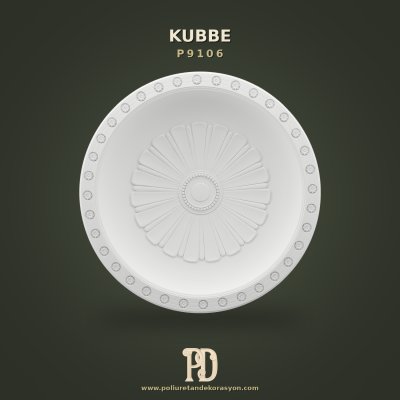 Poliüretan Büyük Tavan Kubbesi Klasik Desenli 134x134 cm
