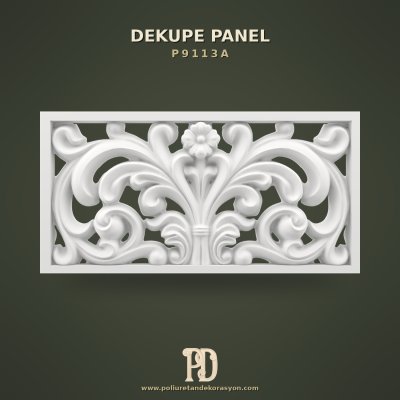 Poliüretan Çiçek Motifli Dekupe Panel 40x78 cm