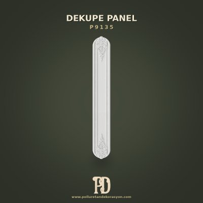 Poliüretan Oval Uçlu Dekupe Panel Oyma Motifli 27x182 cm