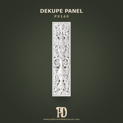 Vazolu Oyma Motifli Poliüretan Dekupe Panel 160x40 cm