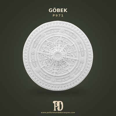 Oymalı Poliüretan Tavan Göbeği 96x96x6 cm