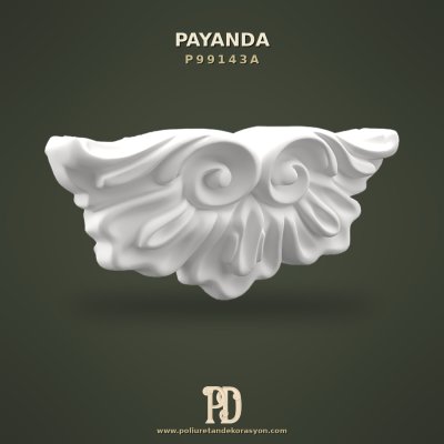 Oyma Motifli Klasik Poliüretan Payanda 8x40x18 cm